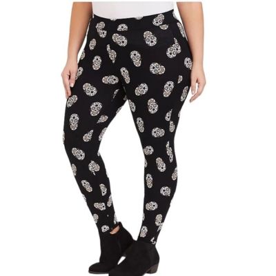 Torrid | Sugar Skull Day Of The Dead Pattern High Rise Stretchy Tapered Leggings