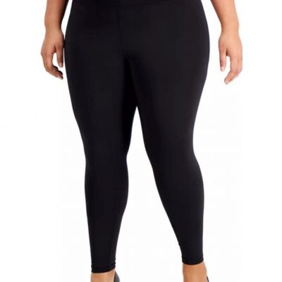 INC International Concepts High Waist Compression Leggings Plus Size 2X NAVY