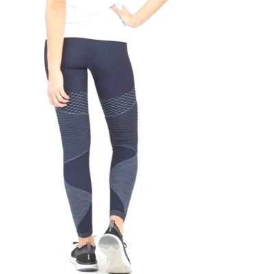 NWT SPANX Indigo Sky Blue Seamless Moto Compression Leggings size Small