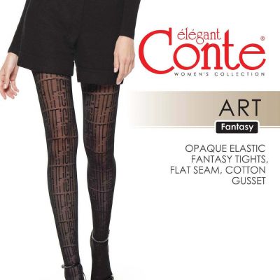 Conte Tights Art - Letter Pattern High-Quality Fantasy Women Pantyhose