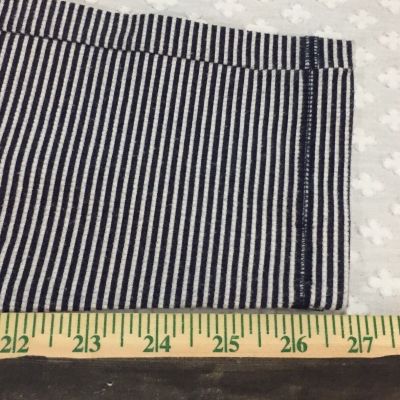 Aerie Medium Woman’s Blue White Striped Lounge Pants Stripe Front Button Accent