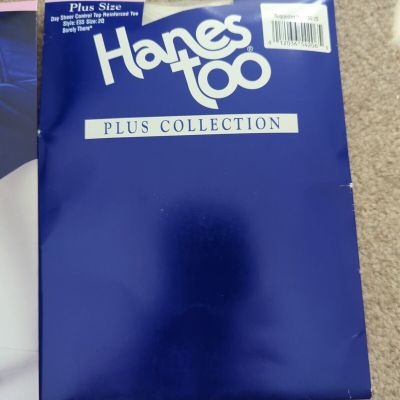 Hanes Too Day Sheers Control Top Reinforced Toe Style E55 2Q Lot 2 (2 Colors)