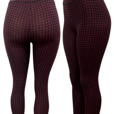 Victorias Secret PINK Fitted Fashion Legging Small Burgundy Black New