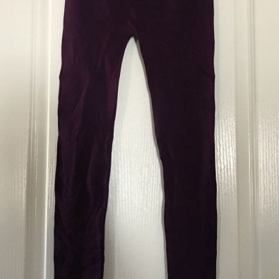 Nylon Leggings Eggplant Purple Size S