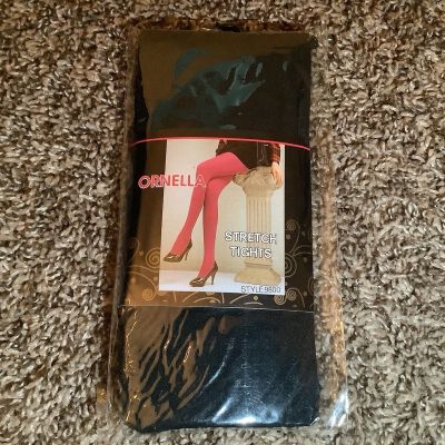 Ornella stretch tights, 100perc nylon, style 9800, color black, One Size