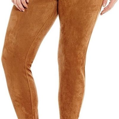 HUE Women's Plus Microsuede Leggings 1 X Caramel