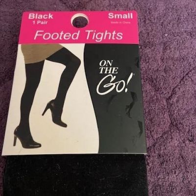 TIGHTS BLACK FOOTED SMALL NEW