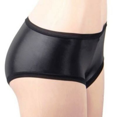 Black Push Up Ladies Synthetic Leather Panties Dominatrix Sexy Butt Femdom