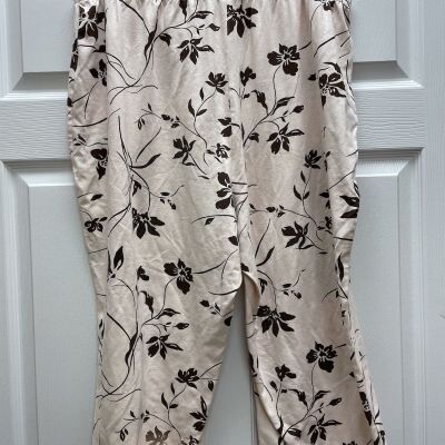 Sport Savvy Printed Jersey Capri Women's Leggings Blush Tan 2X Waist 48 Inseam20