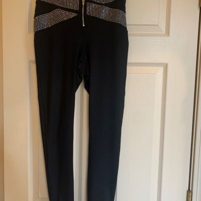 Bebe Black Embellished Leggings sz M