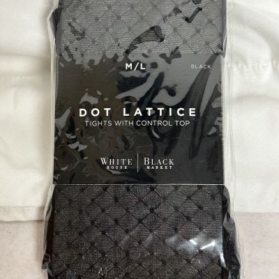 White House Black Market Dot Lattice Control Top Tights ~ Women ~ Size M/L ~ New