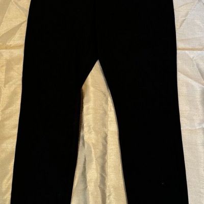 Hue Yoga Stretch Black Denim Leggings Size Small With Pockets - NWT