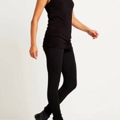 Planet By Lauren G Grossman Black Long Matte Jersey Sexy Leggings Sz 2 10 14