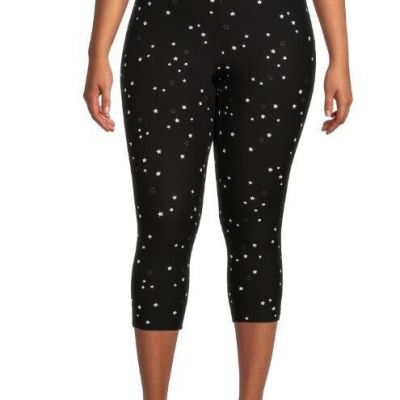 Terra & Sky Women's Printed Capri Leggings Size 1X (16W-18W)