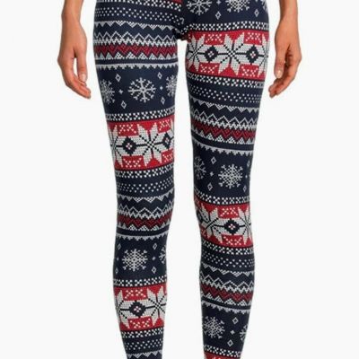 No Boundaries NOBO Juniors Christmas Fairisle Blue Leggings NWT Size 2XL (19)