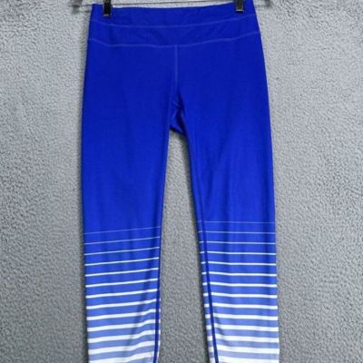 Athleta Leggings Womens Small Blue White Yoga Gym Running Athletic Workout