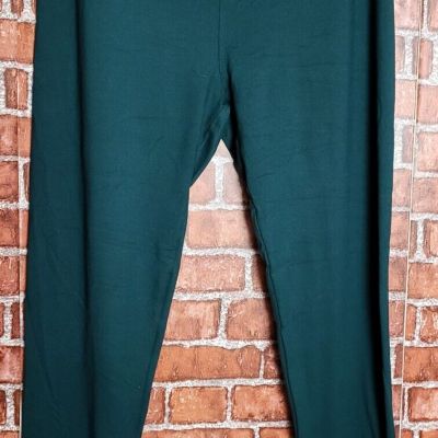 LuLaRoe Women's Dark Green Elastic Waist Leggings Size T/C Tall Curvy