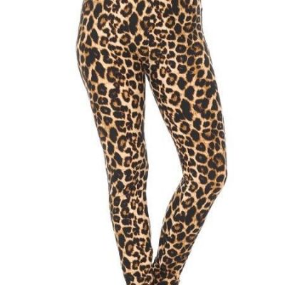 New Mix Leggings Leopard Animal Print  SZ  XPLUS  NWT