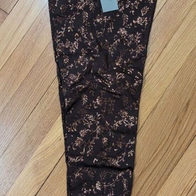 NWT Soft Surroundings Must Have Tamarac Leggings Brown Metallic Small (4-6)