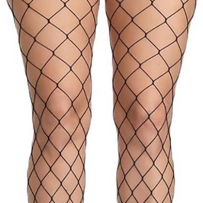 VISGASUR Fishnet Stockings For Women High Waisted Fishnet Tights Sexy Wide Mesh