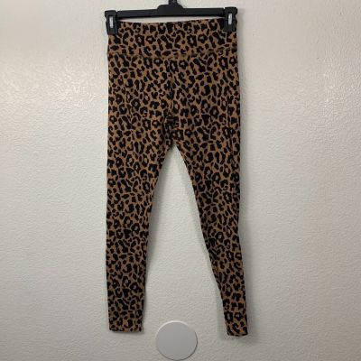 Wild Fable Women's Leggings Size S Tan Black Leopard Print High Waisted Classic