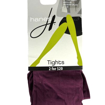 Hanes seasonless Tights CT Cranberry Medium height 5'3