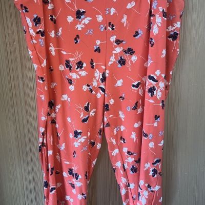 Women’s Plus Size Terra & Sky Floral Capri Leggings Size 3X