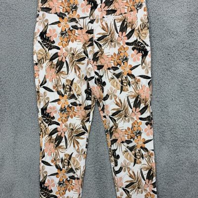 Jules & Leopold Tropical Floral Pull-on Elastic Waist Legging Pants XL Bright