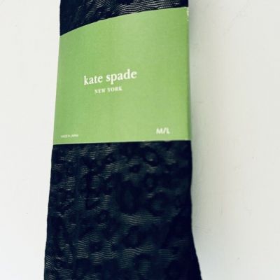 Kate Spade New York Black Tights Size M/L Lace Look 281090 New in Package