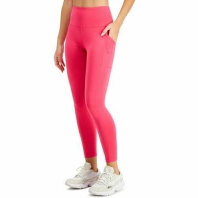 $35 Id Ideology Compression High Waist Side Pocket 7/8 Leggings Pink Size Medium