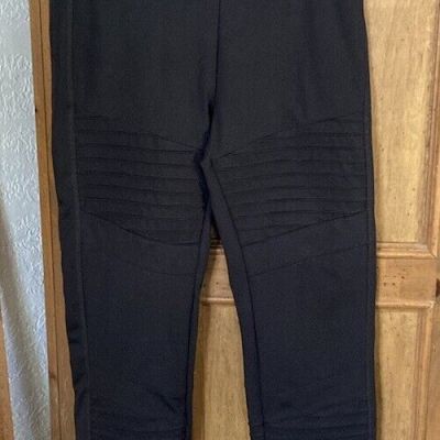 American Eagle The Everything Legging Size Lg - Stitched Front Moto Style Black