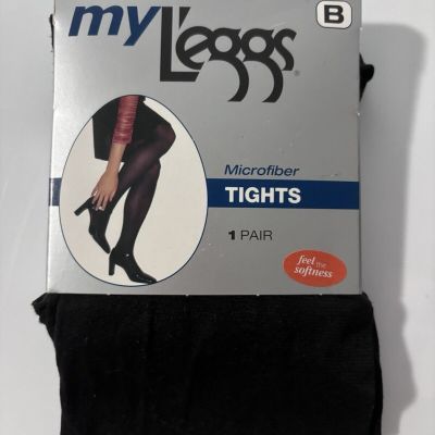 Vintage My Leggs Microfiber Opaque Tights Black Size B