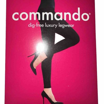 COMMANDO Dig-Free Luxury Legwear Ultimate Opaque Footless Tights Black NEW Sz M