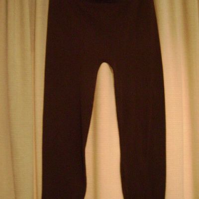 LEGGINGS/ELASTIC WAIST PANTS BROWN WOMEN S,SMALL,M,MEDIUM 2-4 MEX 26 LACE TRIM