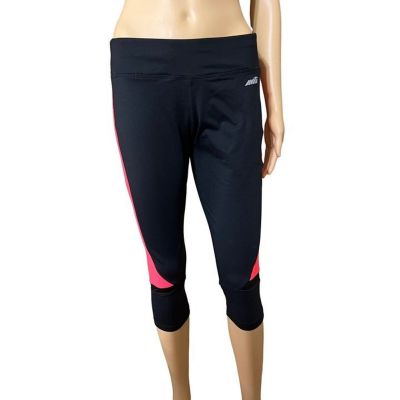 Avia Cropped Black/Coral Pink Exercise Workout Leggings Size Medium