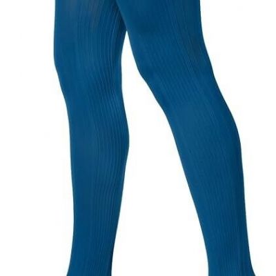 Hue Womens Variegated Tights With Control Top Small/Med, Catalina Blue