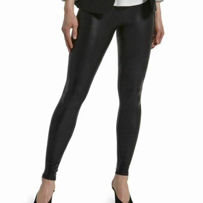 NWT $58 Hue Women's Body Glove Black  Gloss Leggings