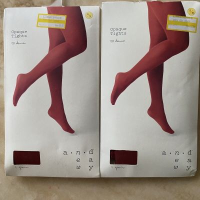 OPAQUE TIGHTS SEXY WOMEN SALSA RED COLOR -SIZE S/M-BRAND ~A NEW DAY