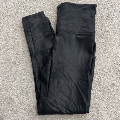 Spanx Black Leather Look Leggings - Size XL