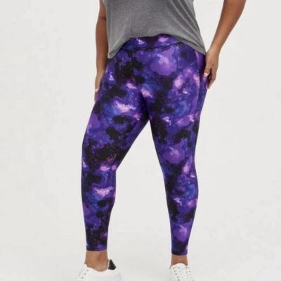 Torrid Purple Galaxy Full Length Signature Waist Liquid Leggings Size 2X