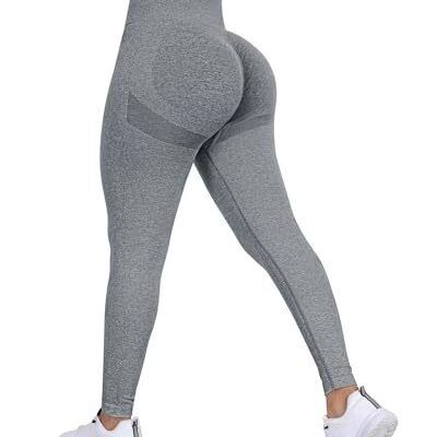 Workout Leggings for Women, Butt Lifting Gym Scrunch Medium Butt Lift-dark Grey