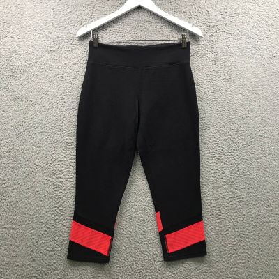 Fila Sport Leggings Women's Large L Mid Rise Cropped Red Black