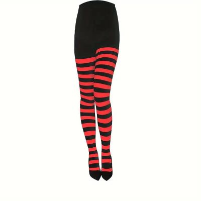 1 Pair Autumn and Winter Christmas Party Tights Stripes Colorful