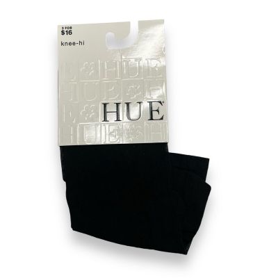 Womens Hue One Size Fits Most Sheer Dotted Knee High 1 Pair Black