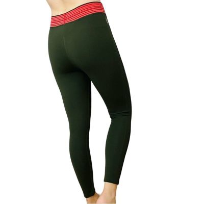 Free People Leggings Green Pink Gym Workout Casual Lounge Size Medium