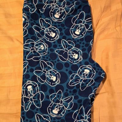 NWOT Lularoe TC Monnie Mouse In Blues & Greens Leggings (#L84)