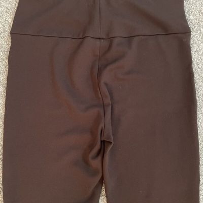 CAbi Style 4613 Women's Size S 28 x 25 Brown Leggings With Zippers (C5)