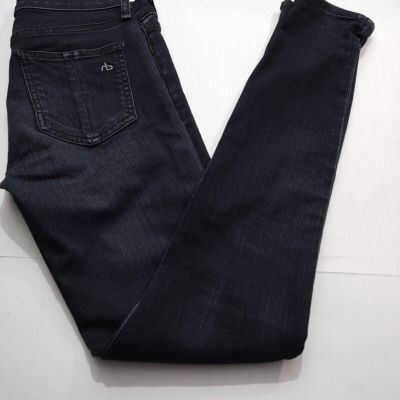 RAG & BONE Women's Cotton/Lycra Size 25 Navy Blue Faux Denim LEGGINGS/JEANS