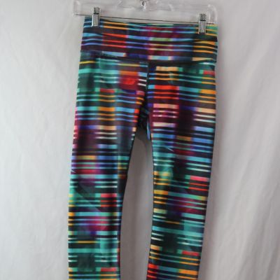 Athleta Women's Multicolor Striped Cropped Leggings sz XS