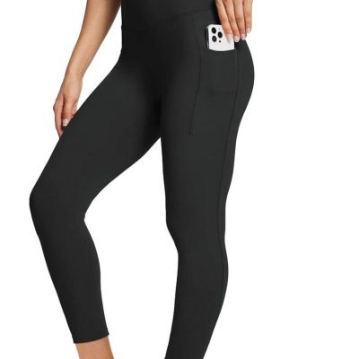 BALEAF Womens 7/8 Yoga Leggings Pockets Tummy Control Workout High Waist Small